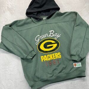 Vintage Green Bay Packer Sweatshirt Men's XL Mirage Hoodie 1961 Throwback NFL